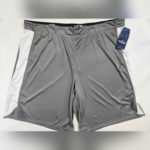 Baaketball Shorts Mens 1X Silver Spalding Quick Dry Moisture Wicking Activewear